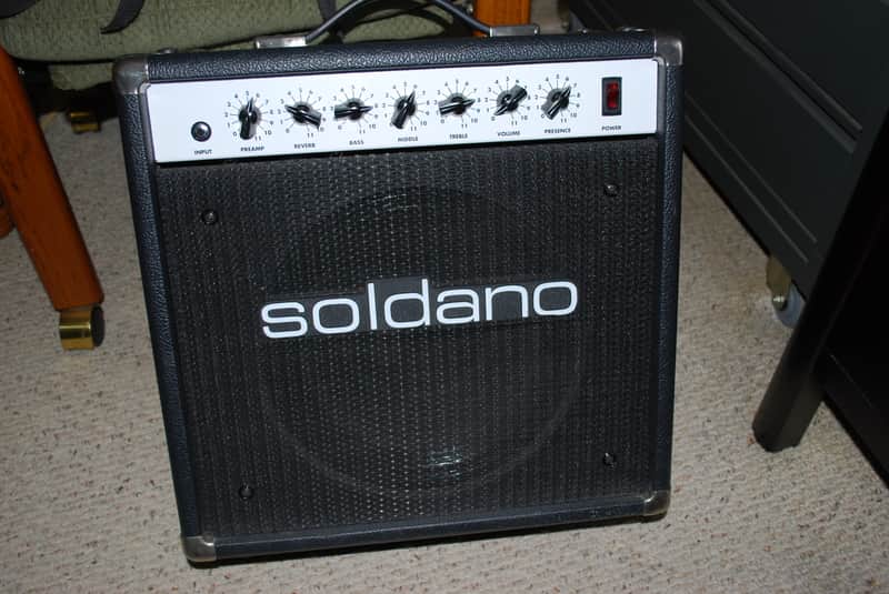 Soldano Used Astroverb 16 Combo Guitar Amplifier 20 Watt EL84 Tube Combo Black image 1