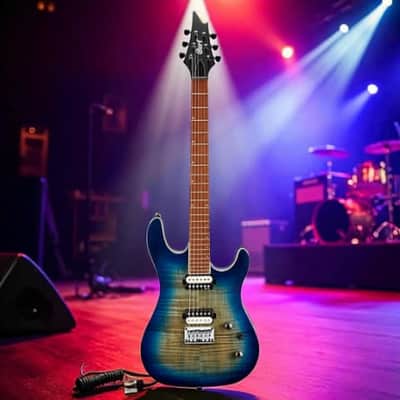 Cort KX Series 6-String Open Pore Cobalt Burst image 13