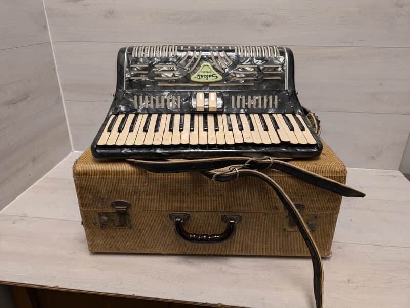 Salanti N. 245 Piano Accordion - Black w/ Case *as-is* image 1
