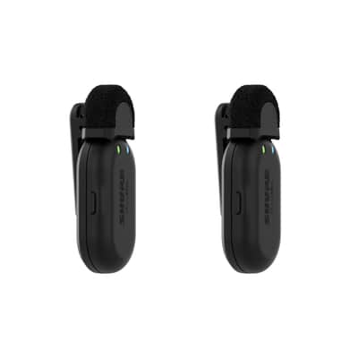 Shure MoveMic Two Wireless Clip-On Microphone Pair - Black - MV-TWO-Z7 image 2