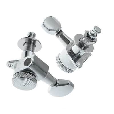 6R inline guitar locking tuning pegs machine head tuners, chrome image 2