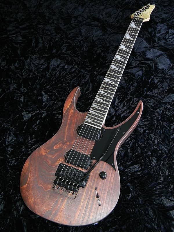 AGT Custom Shop Guitar Raw Walnut Ibanez Parts 540p Style Poplar Body Sharktooth Neck image 1