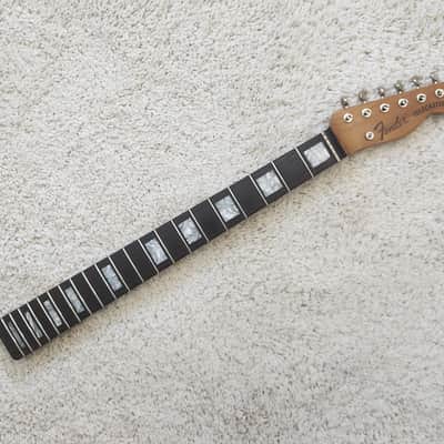 Fender Warmoth Telecaster replacement neck with Kluson tuners roasted maple ebony fretboard pearl block inlays tele rosewood image 19