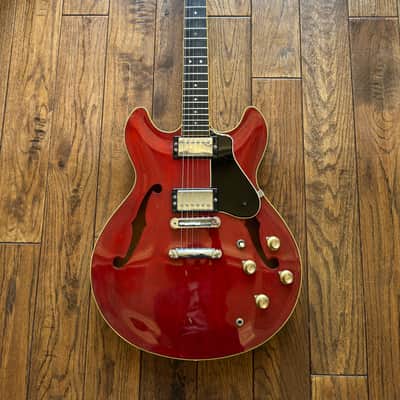 1980s Yamaha SA-1000 Super Axe Semi Hollow ES Electric Guitar Cherry MIJ Japan image 2