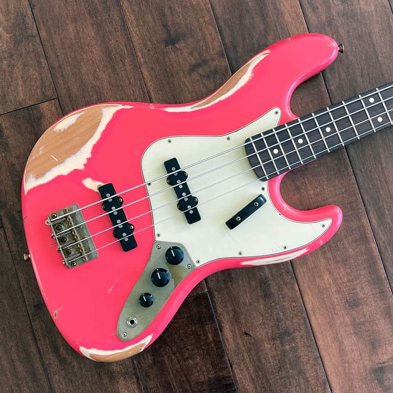 Nash Guitars Model JB-63 Aged Fiesta Red Lacquer Lollar Pickups