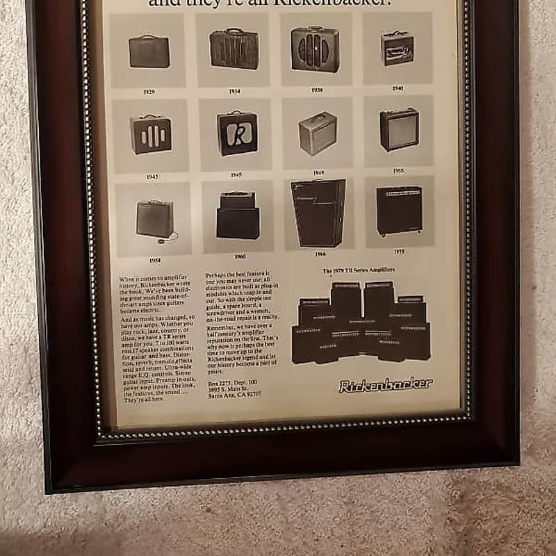 1979 Rickenbacker Amp Through Years B & W