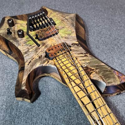 Barlow Guitars Osprey Hybrid Headless 2021 Hybrid Burl/Zirocote/Pale Moon Ebony image 4
