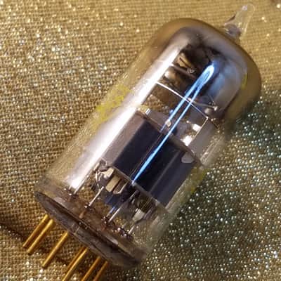 Sylvania Matched Pair (2) 6922 premium tNOS AT1000 TESTED Vacuum Tubes Gold pins rare D getter E88CC dual triode or GB6DG8 1963 image 14