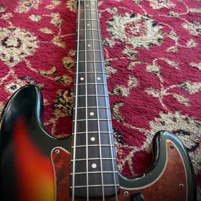 1963 Fender Precision Bass with Rosewood Fretboard - Sunburst Finish image 3