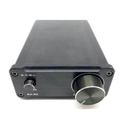 Used SMSL SA-50 Hi-Fi Stereo Amplifier for speakers with Power Adapter image 1