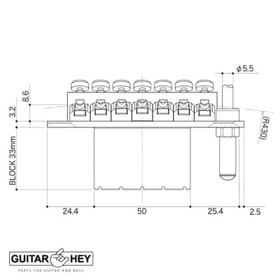 NEW Gotoh GE1996T-7 String Floyd Rose LEFTY Tremolo Bridge - 33mm Block - CHROME image 6