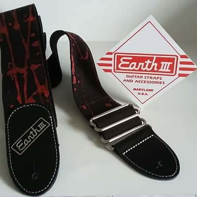 Earth III Blood Splatter Guitar Strap Steve Vai Jack Butler Crossroads image 1