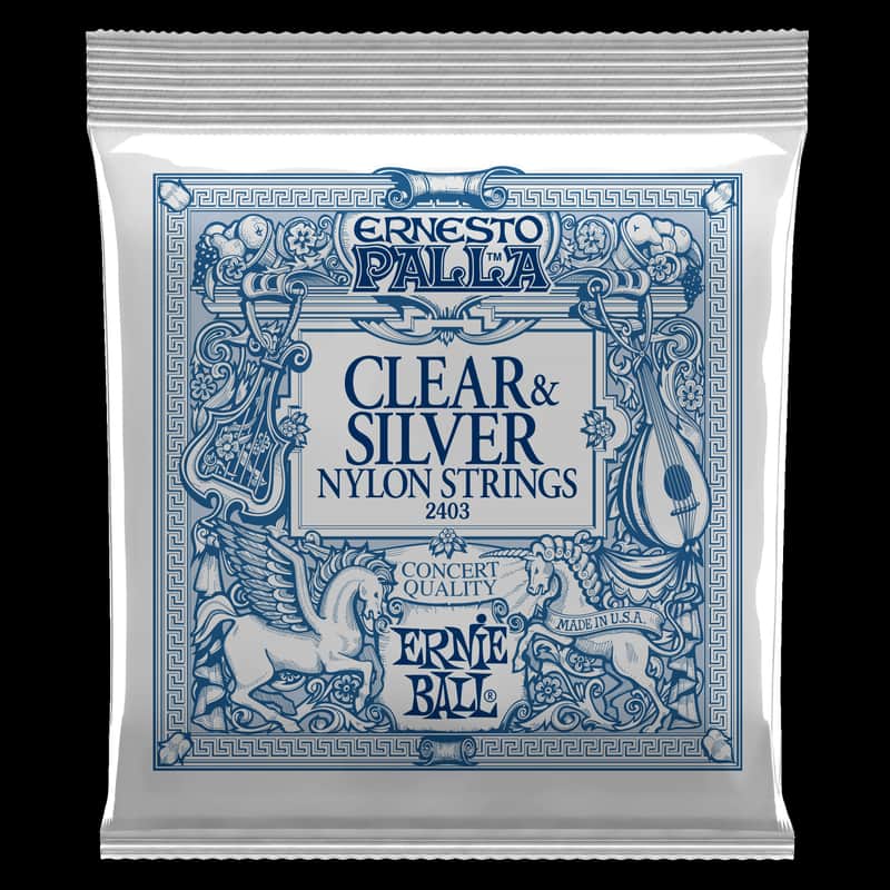 Ernesto Palla Nylon Classical Guitar Strings, Clear & Silver image 1