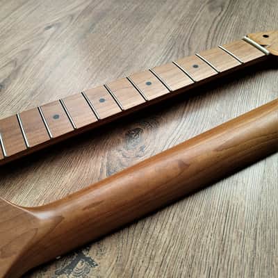 T-Style Compatible Roasted Maple Pro Guitar Neck Satin 22 Fret image 1