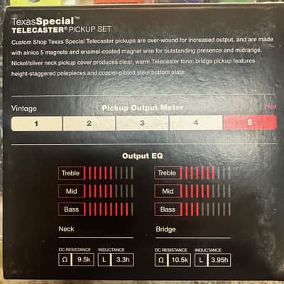 Fender 099-2121-000 Custom Shop Texas Special Telecaster Pickup Set 2010s - Chrome / Black image 2