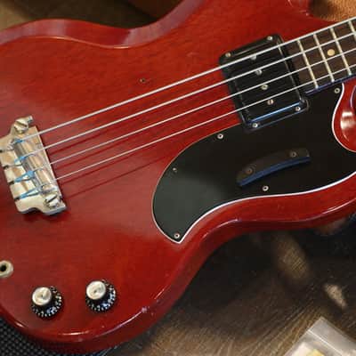 Vintage! 1962 Gibson EB-0 w/ OG Bakelite PUP Electric Bass Cherry Red + HSC image 6