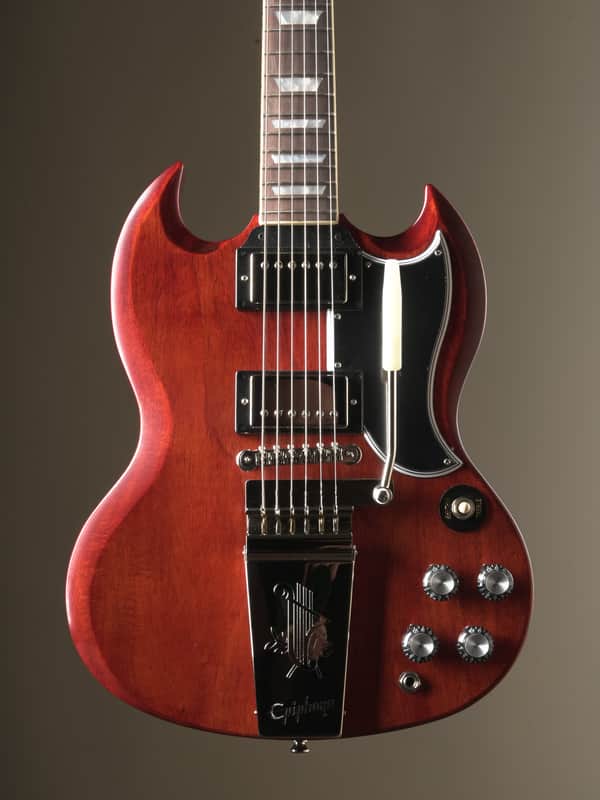 Epiphone "Inspired by Gibson Custom Shop" 1964 SG Standard Electric Guitar w/ Maestro Vibrola - Cherry Red, incl. OHSC image 1