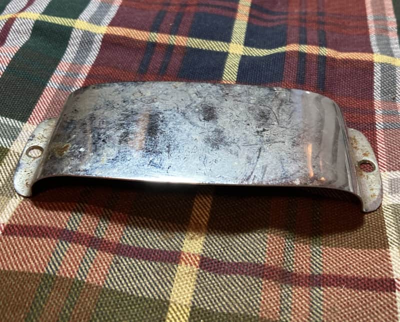1960s-70s Vintage Fender Jazz Bass Pickup Cover Plate Ashtray Chrome image 1