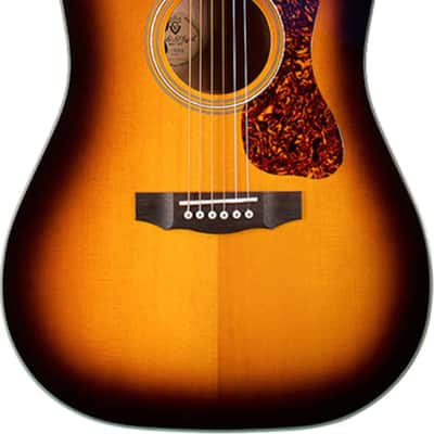 Guild D-140CE Dreadnought Acoustic-Electric Guitar, Solid Spruce Top, Antique Sunburst image 2