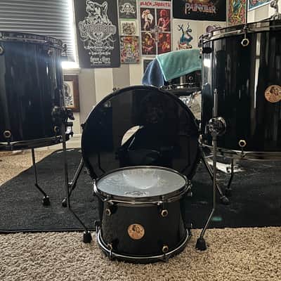 Honest Abe 4-Piece Aluminum Drum Kit , Midnight Black Sparkle, 20/12/14/16 — USA Made image 19