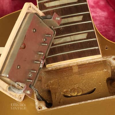 original 1957 Gibson Les Paul RARE Goldtop with a MAHOGANY TOP!!! image 23