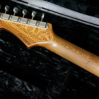 Patrick James Eggle Guitars Oz-T Tele Drop Top in Tiger Eye Burst - Master Grade Flame  Maple Top image 12