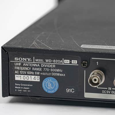 Sony WD-880A UHF Antenna Divider – 24-Channel Rackmount Unit (800 MHz Band) image 5