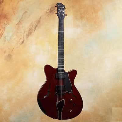 Moffa Arch Lorraine Electric Archtop Guitar - MINT - Red Violin Style Finish image 2