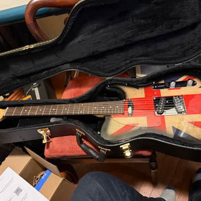 Leo Jaymz T style electric guitar - Flag graphic image 14