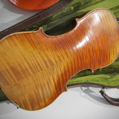 Conservatory Violin Guarnerius Copy 4/4 German Circa-1920s-1940s-Reddish Brown Varnish image 5