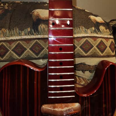 Telecaster Style Zebra Wood Top and Mahogany Neck and Body image 7