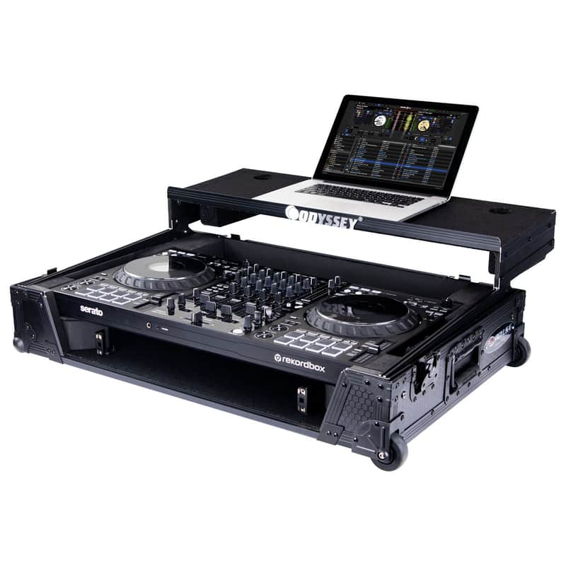 Odyssey 810GSFLX101UM2 I-Board 1U Flight Case with Glide Style Laptop Platform and Wheels for Pioneer DJ DDJ-FLX10 image 1
