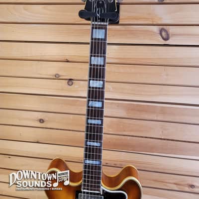 1964 Epiphone Al Caiola Custom Hollow Body Electric Guitar with Hard Case - Shaded Sunburst, Duncan Antiquities, 6lbs 11oz image 8