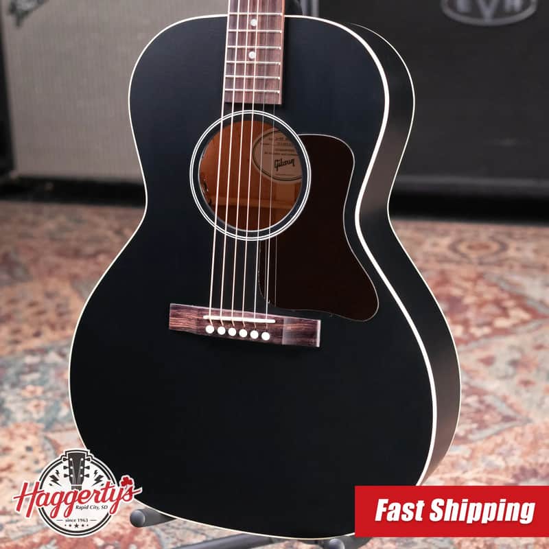 Gibson L-00 Special Parlor Acoustic/Electric Guitar - Ebony Satin with Gig Bag image 1
