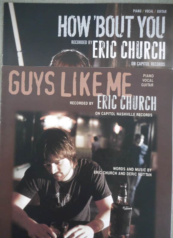Collection of 2 Eric Church Sheet Music 2003 Bild 1