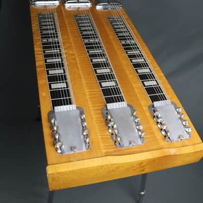 1957 Rickenbacker CW-758 Triple Neck LONG SCALE T8 Console Steel Guitar FIGURED MAPLE image 4