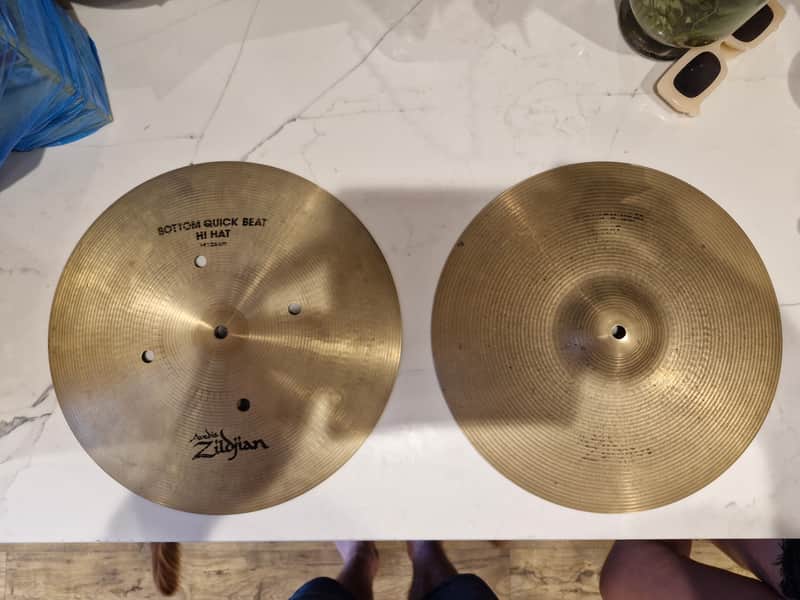 Zildjian 14" A Series Quick Beat Hi-Hat Cymbals (Pair) 1982 - 2012 - Traditional image 1
