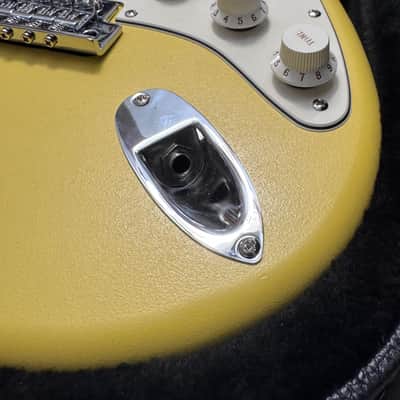 Custom/Partscaster Satin Yellow Strat Hard Case Stratocaster image 4
