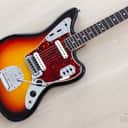 1966 Fender Jaguar Vintage Offset Guitar Sunburst w/ Big Neck, Case