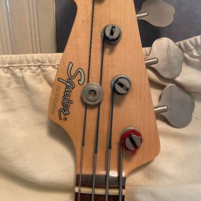 fender squirer p bass guitar left handed 1997 black image 5