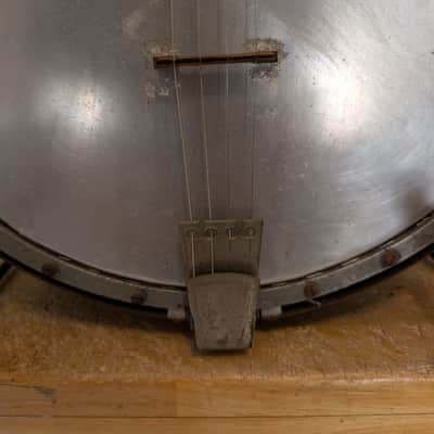 Tenor Pot Frying Pan Tenor Banjo Pre War Depression Era Original Playable Folk Art Vintage Early Century image 3