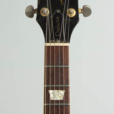 Gibson  Les Paul Deluxe Solid Body Electric Guitar,  c. 1973, black tolex hard shell case. image 5