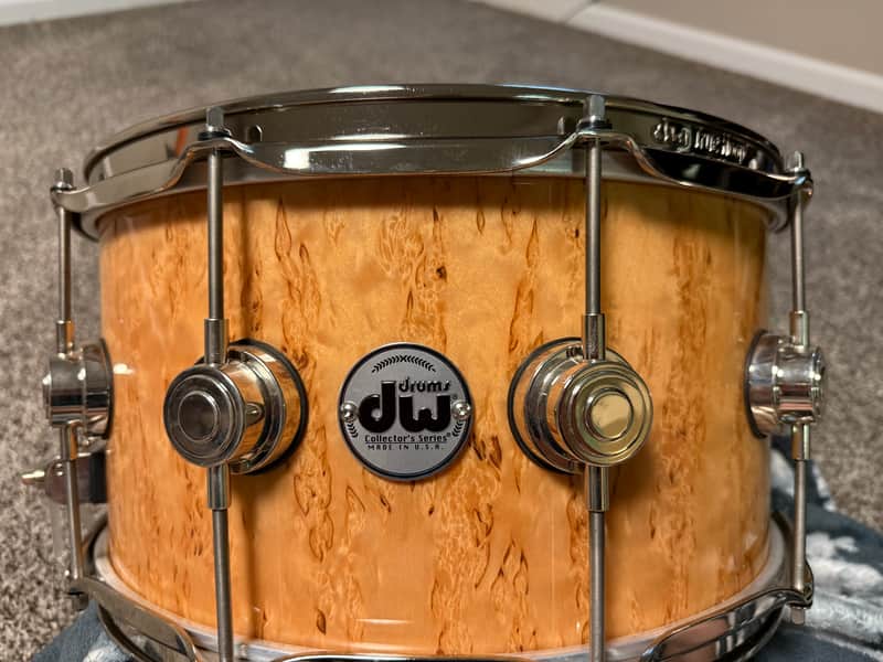 DW Collectors Birch Snare Drum 14x7 Kurillian Birch w/Nickel Hardware image 1