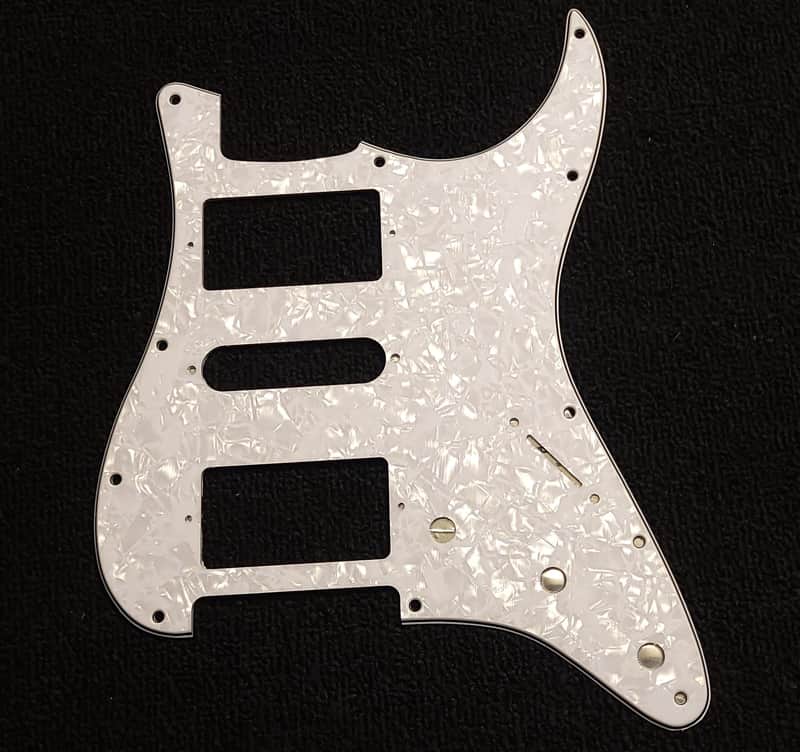 Budreau Guitars Pickguard for Fender Stratocaster (HSH) White Pearloid image 1