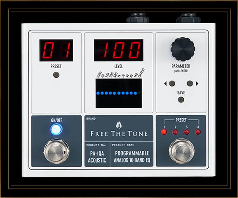 Free The Tone PA-1QA Programmable Analog 10 Band EQ Pedal for Acoustic Guitar image 1