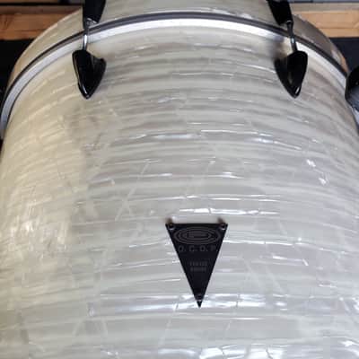OCDP Venice drumset 3pc White Marine Pearl Orange County percussions 20/16/12 image 6
