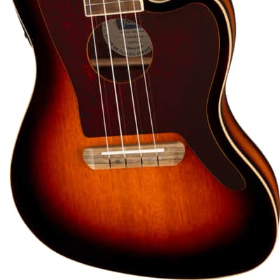 Fender Fullerton Jazzmaster Ukulele, Walnut Fingerboard, Tortoiseshell Pickguard, 3-Color Sunburst image 2