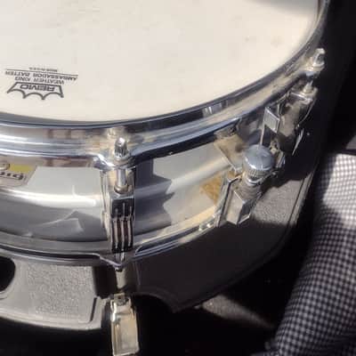 Ludwig 404 Acrolite 5x14" 8-Lug Aluminum Sare with blue/olive badgeare Drum with Black/White Badge 1994 - 2012 - Black Galaxy image 2