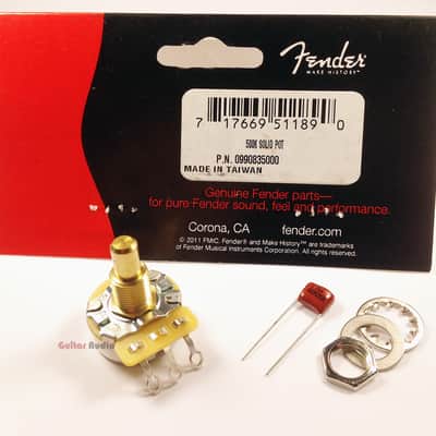 Genuine Fender CTS 500k Solid-Shaft Pot Guitar Volume/Tone Control Potentiometer image 3