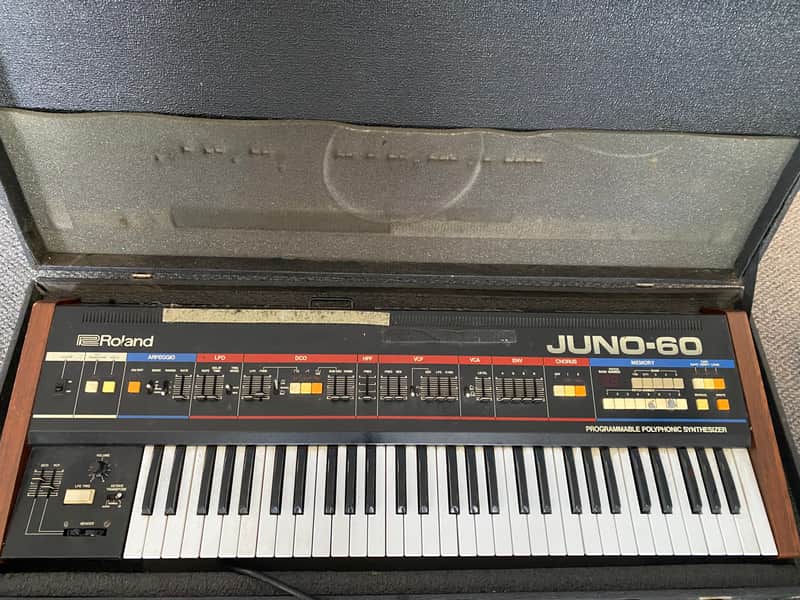 Roland Juno-60 61-Key Polyphonic Synthesizer 1982 - 1984 - Black image 1
